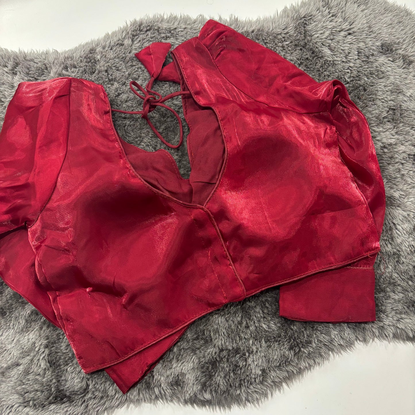 Bollywood Glam – Maroon Zimmy Choo Blouse with Full Sleeves