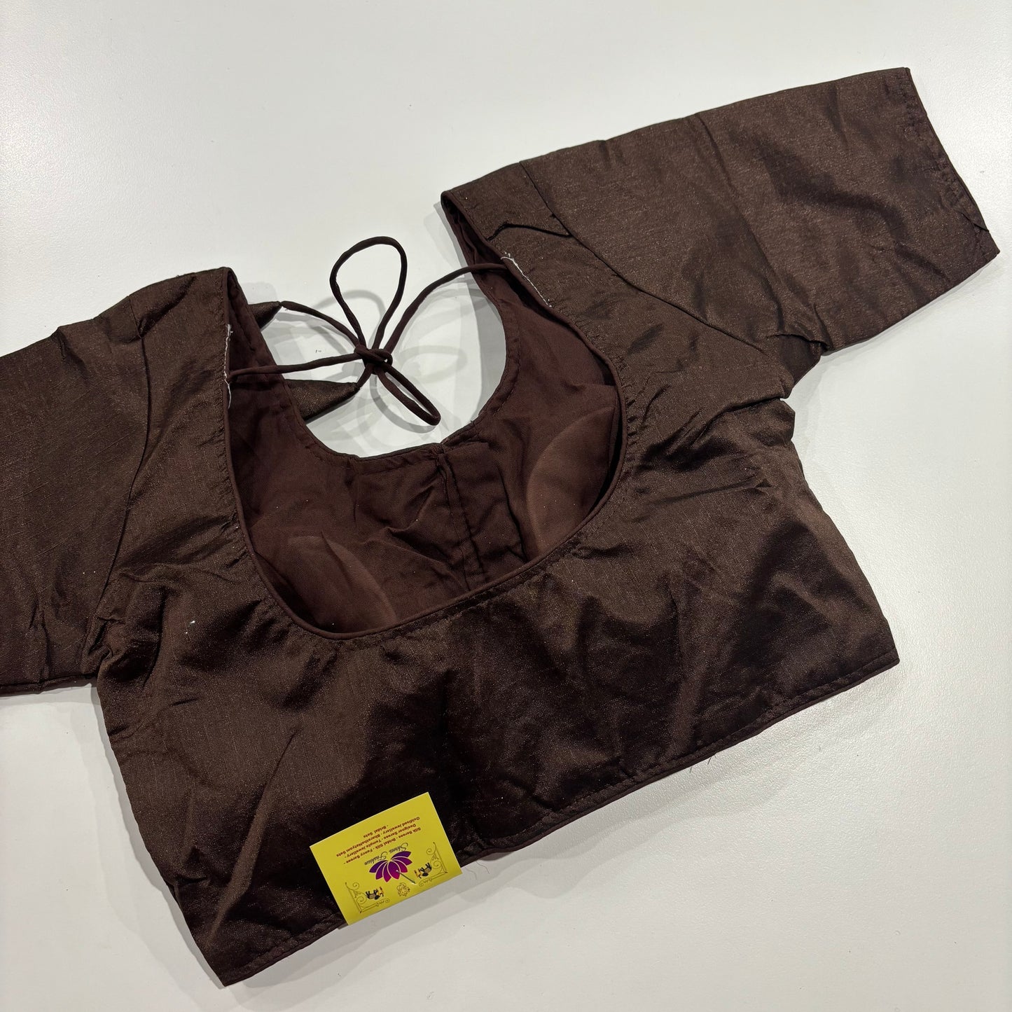 Plain Art Silk Brown Blouse – Versatile Ethnic Essential