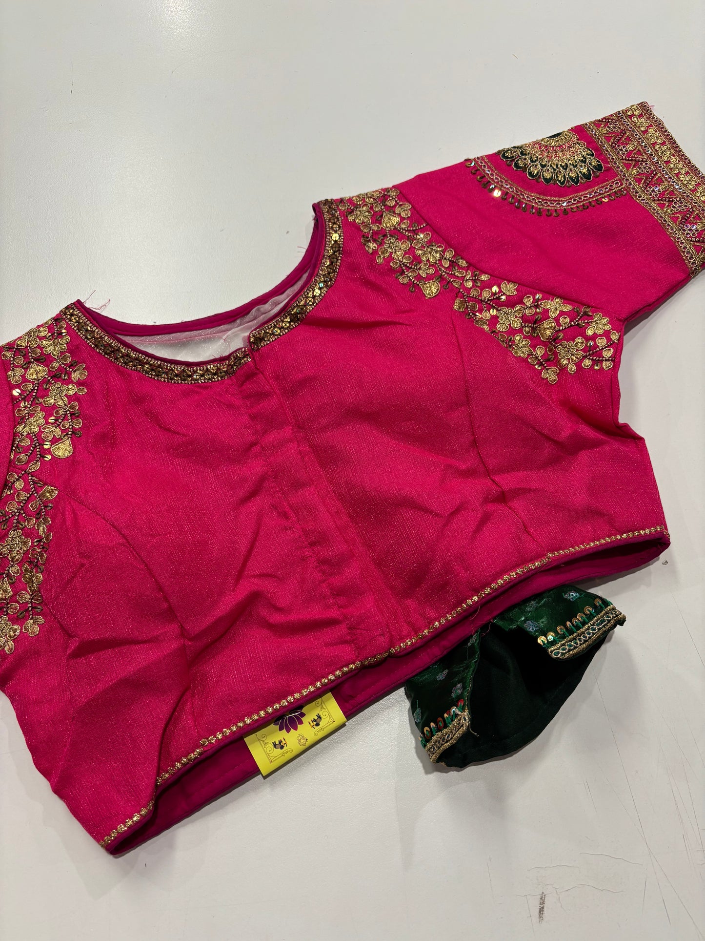 Rani Pink Blouse with Stylish Back Detailing