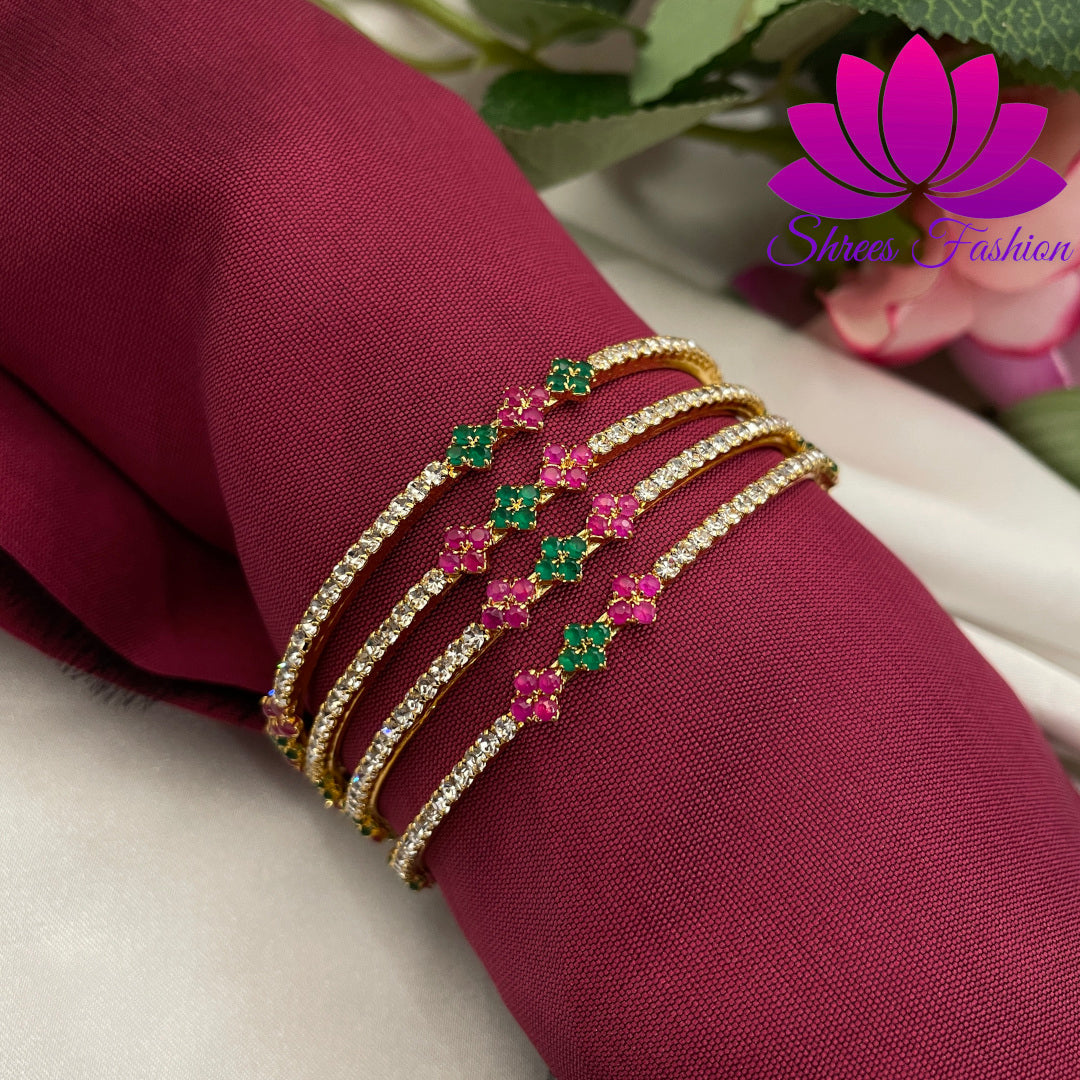 Timeless Elegance: Shrees Fashion's Set of 6 Gold-Finish Bangles - Shrees Fashion Australia