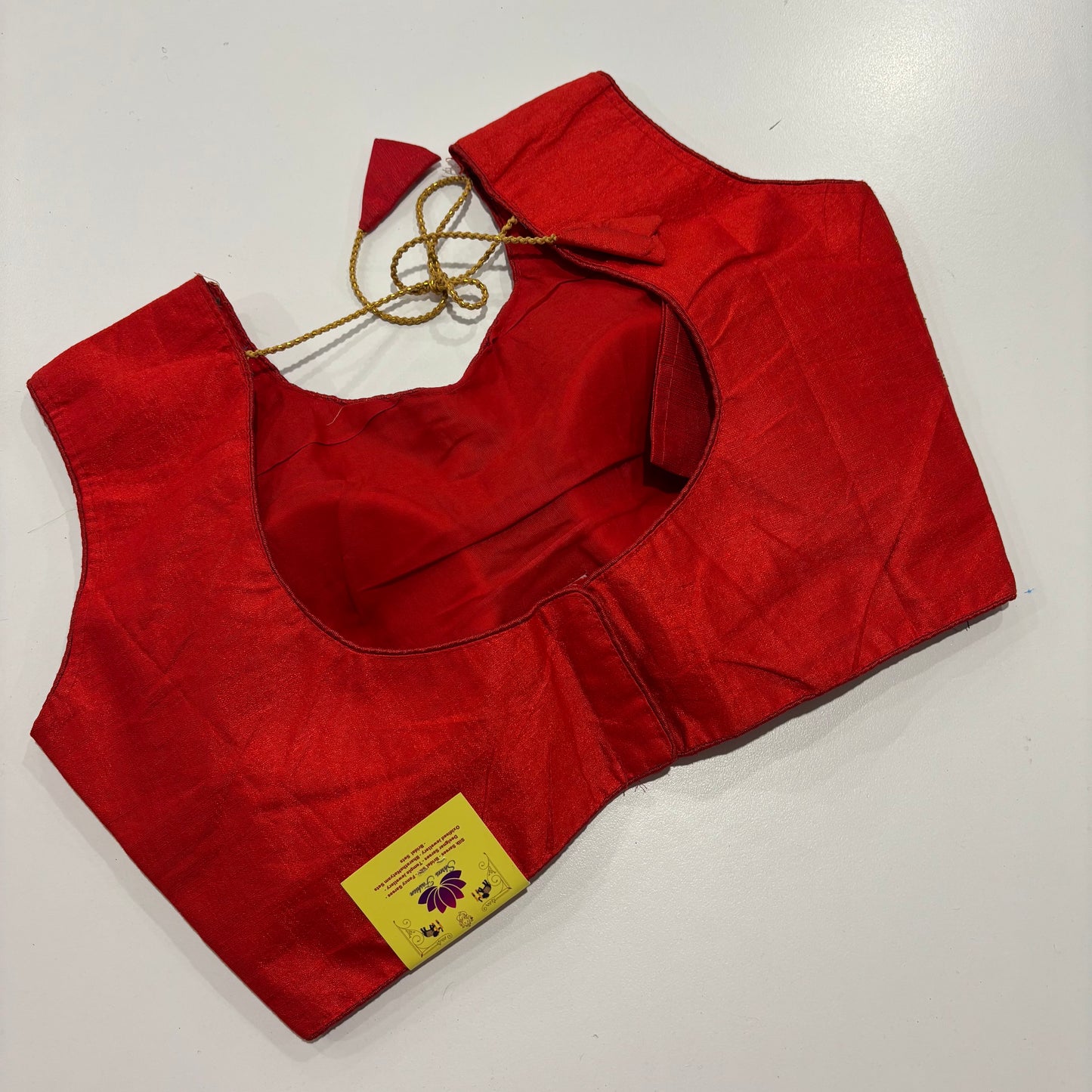 Red Readymade Blouse with Gold Embroidery Festive Elegance for Sarees
