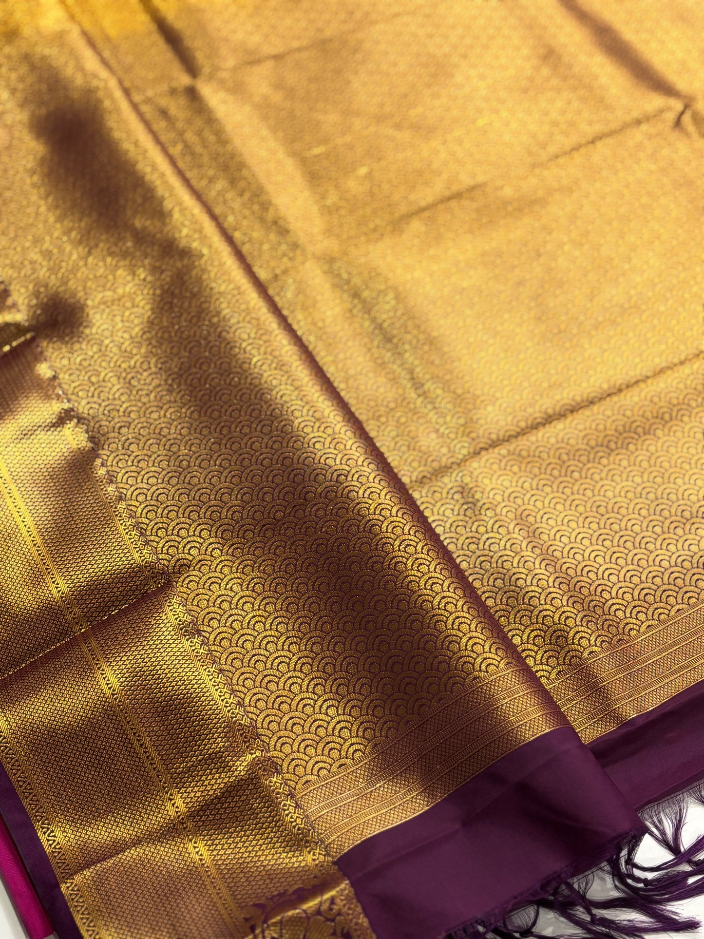 Elegant Pink Kanchipuram Semi Silk Saree with Rich Wine Contrast Border & Pallu | Shrees Fashion