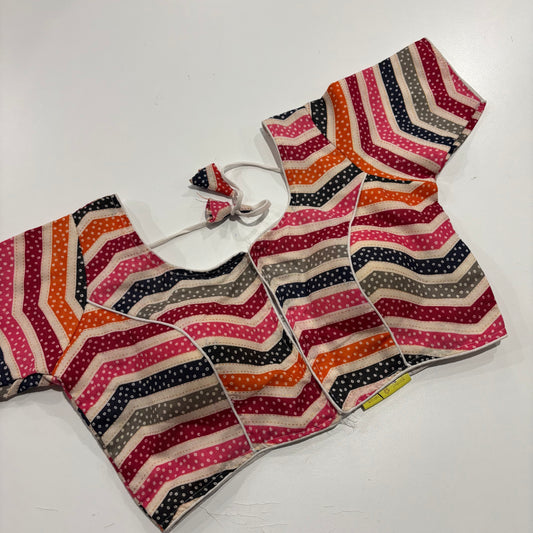 Multicolour Cotton Blouse – Vibrant Everyday Pairing for Sarees & Casual Drapes