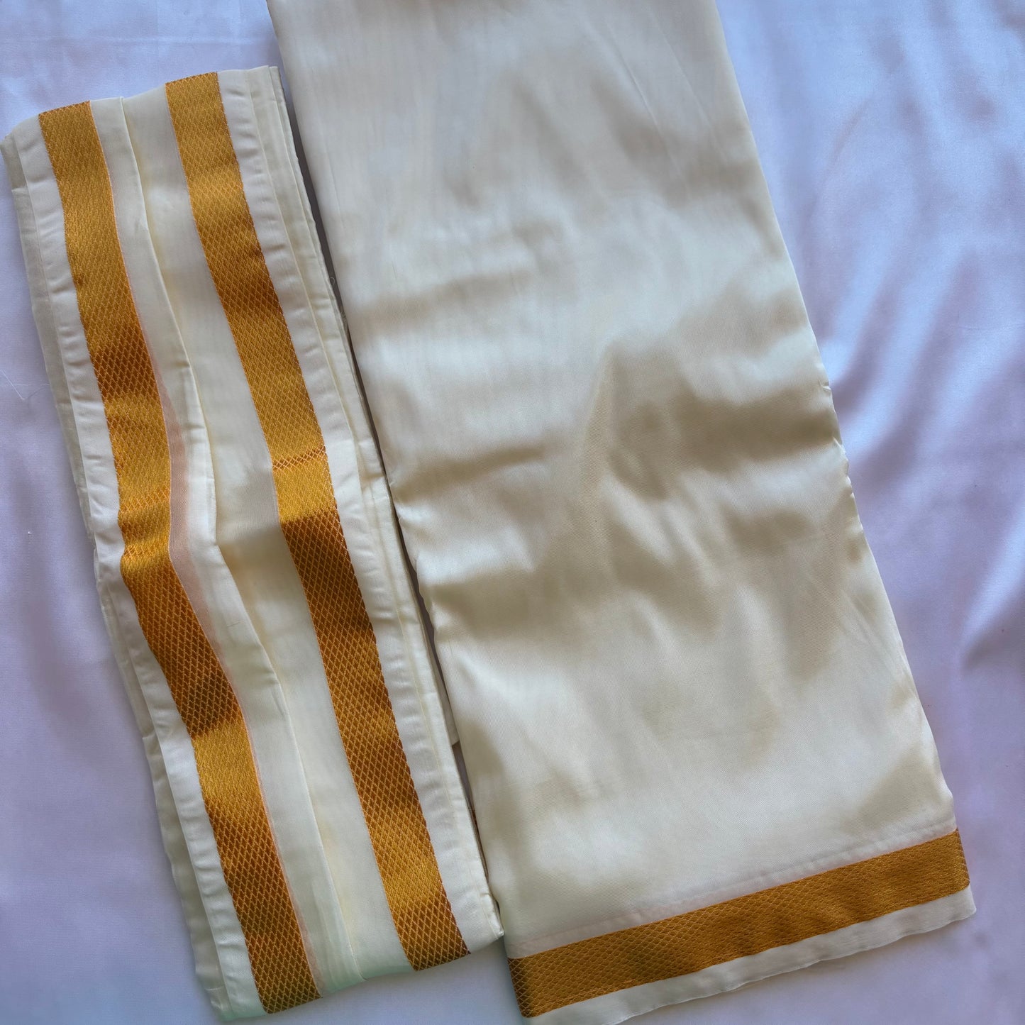 Premium Silk Veshti & Shirt Set with Angavasthiram