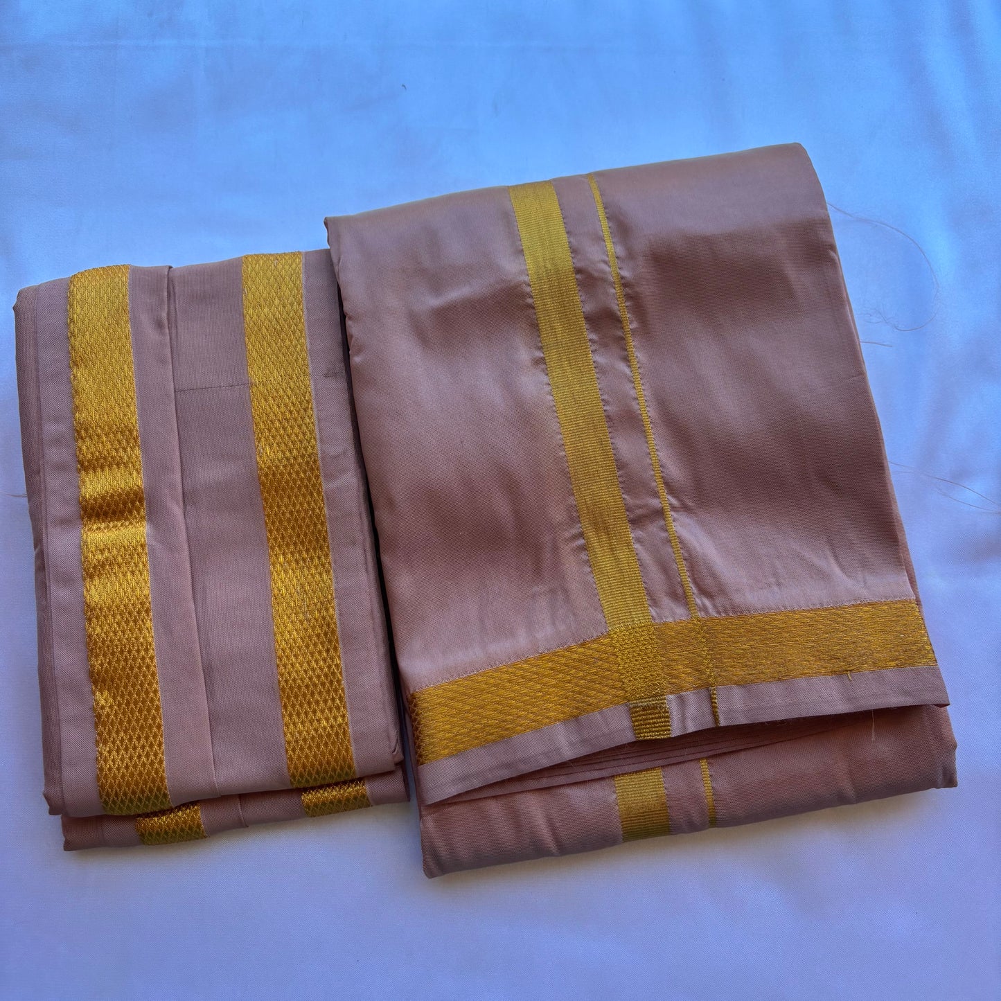 Pastel Pink Silk Vesti for Weddings & Temple Wear