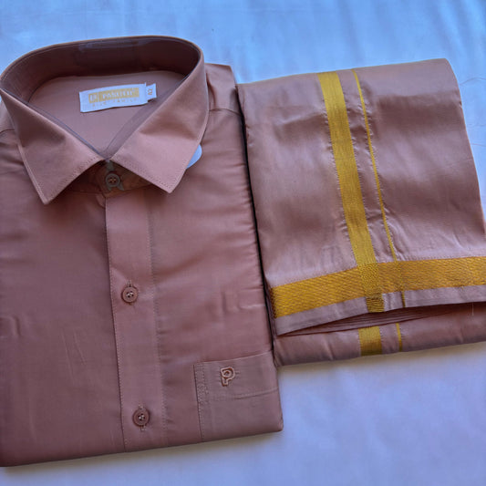 Pastel Pink Silk Vesti for Weddings & Temple Wear