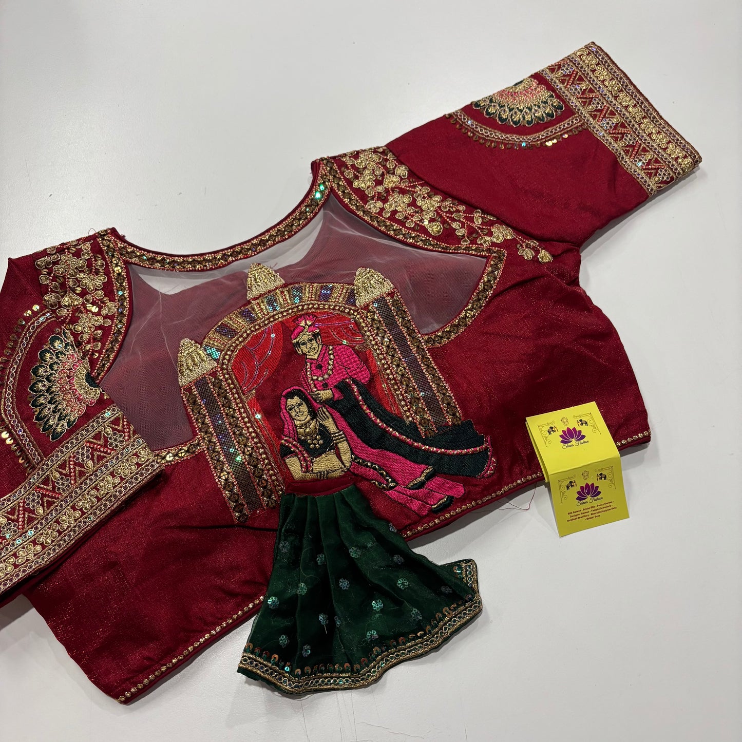 Designer Maroon Blouse with Structured Fit & Statement Back