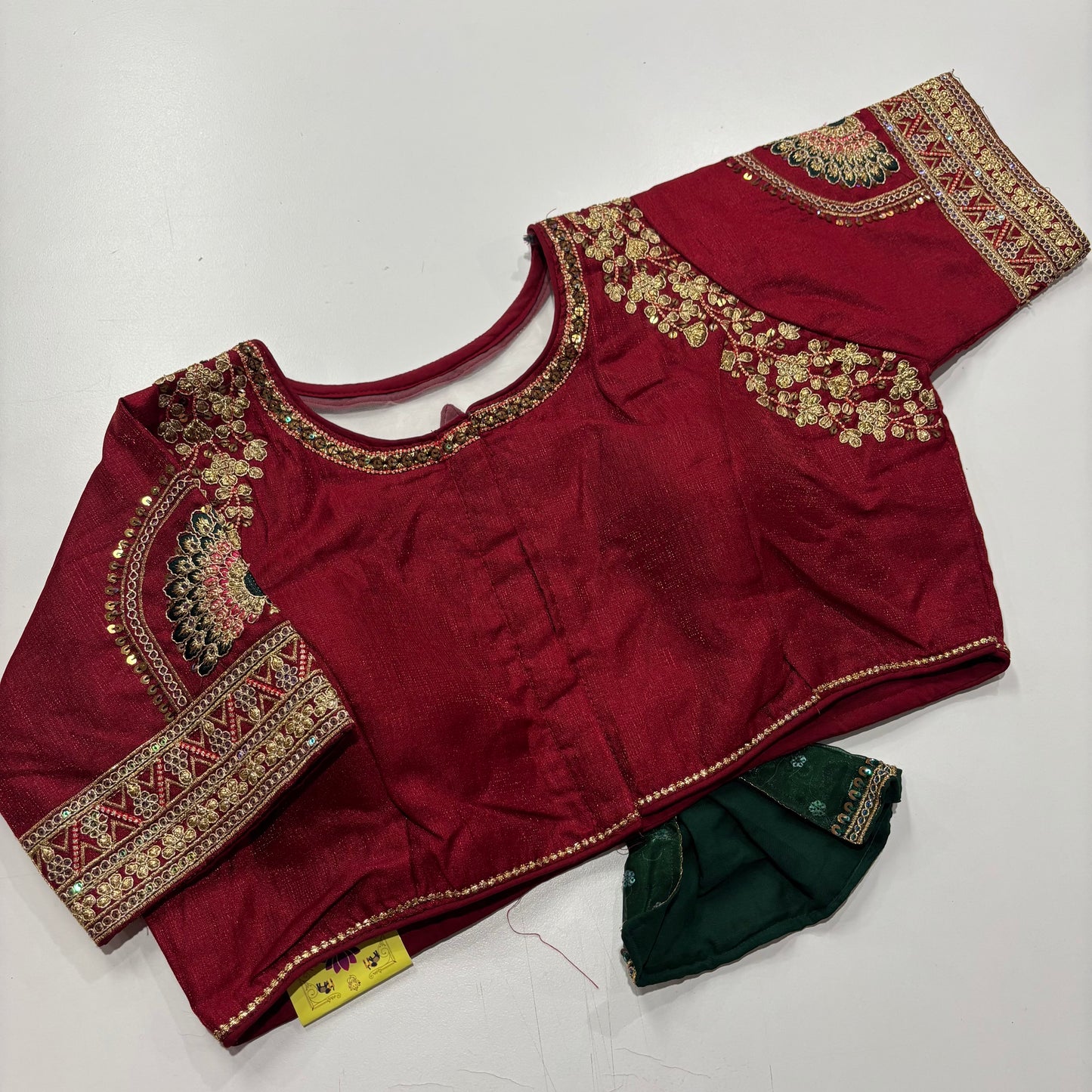 Designer Maroon Blouse with Structured Fit & Statement Back