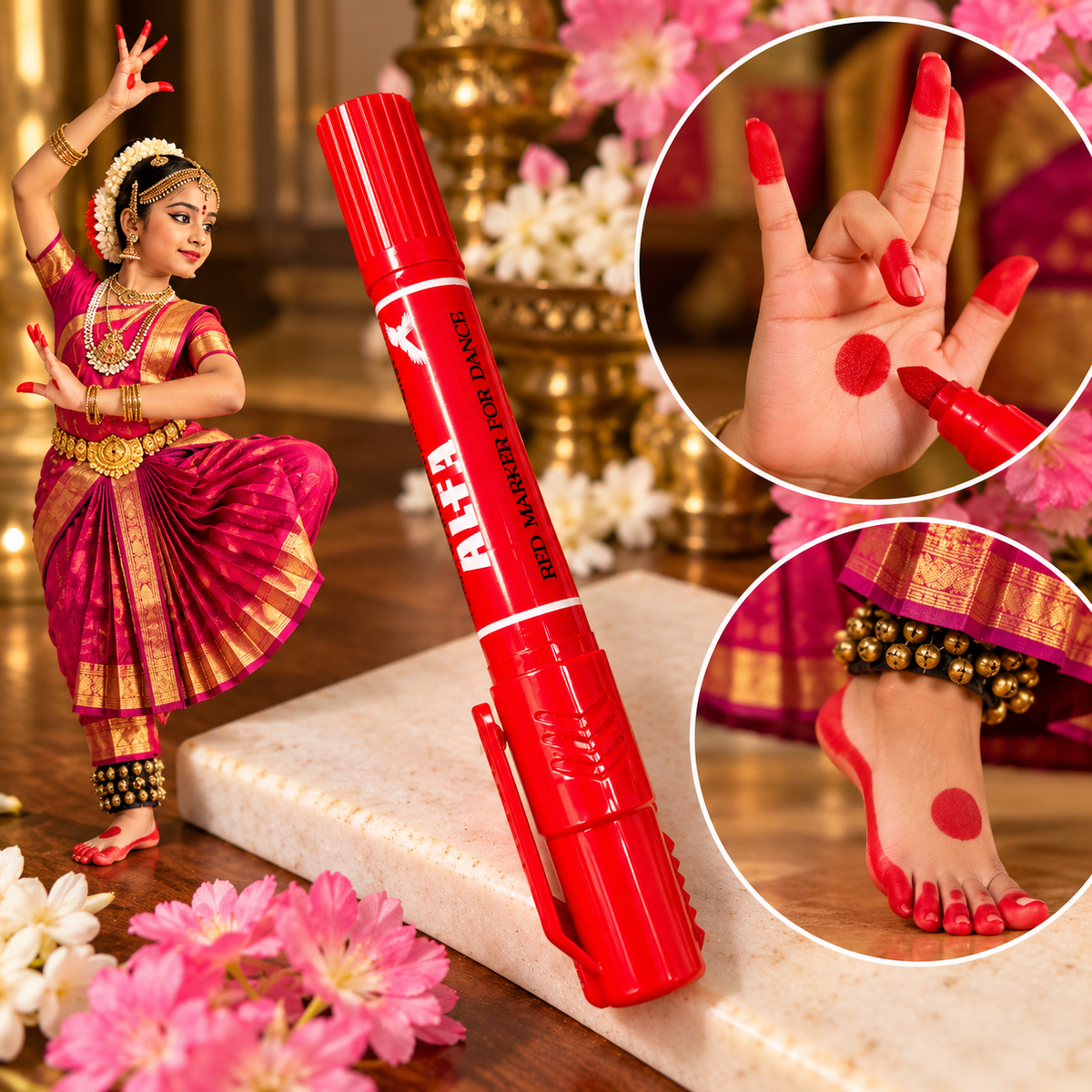 Premium Alta Pen for Hands & Feet – Bharatanatyam Essentials