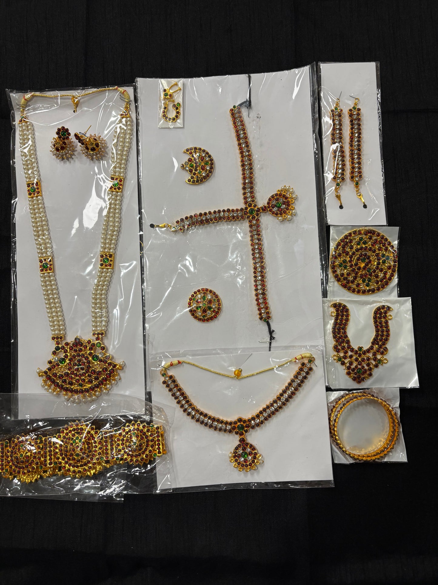 Kemp Stone Bharatanatyam Jewellery Set – Design 3