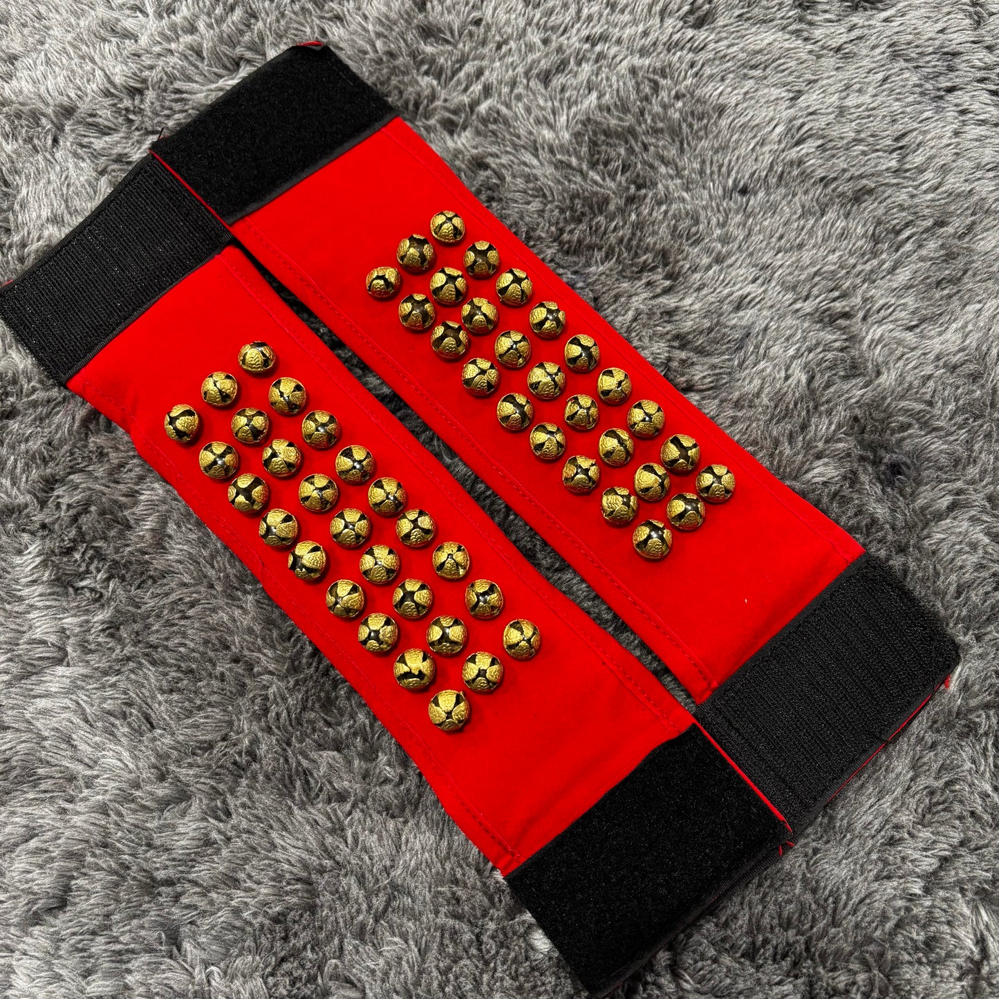 Red Velvet Salangai – Triple Layer Brass Bells for Dancers