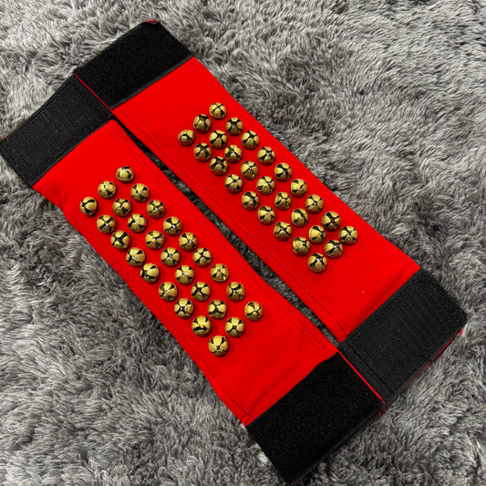 Red Velvet Salangai – Triple Layer Brass Bells for Dancers