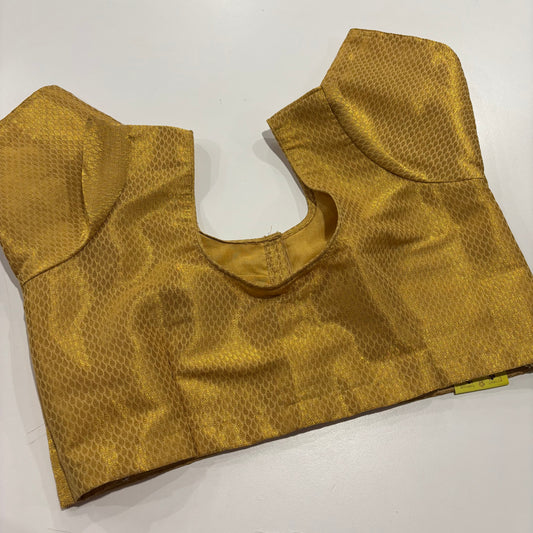 Gold Colour Readymade Blouse – Plus Size Elegant Fit for Sarees
