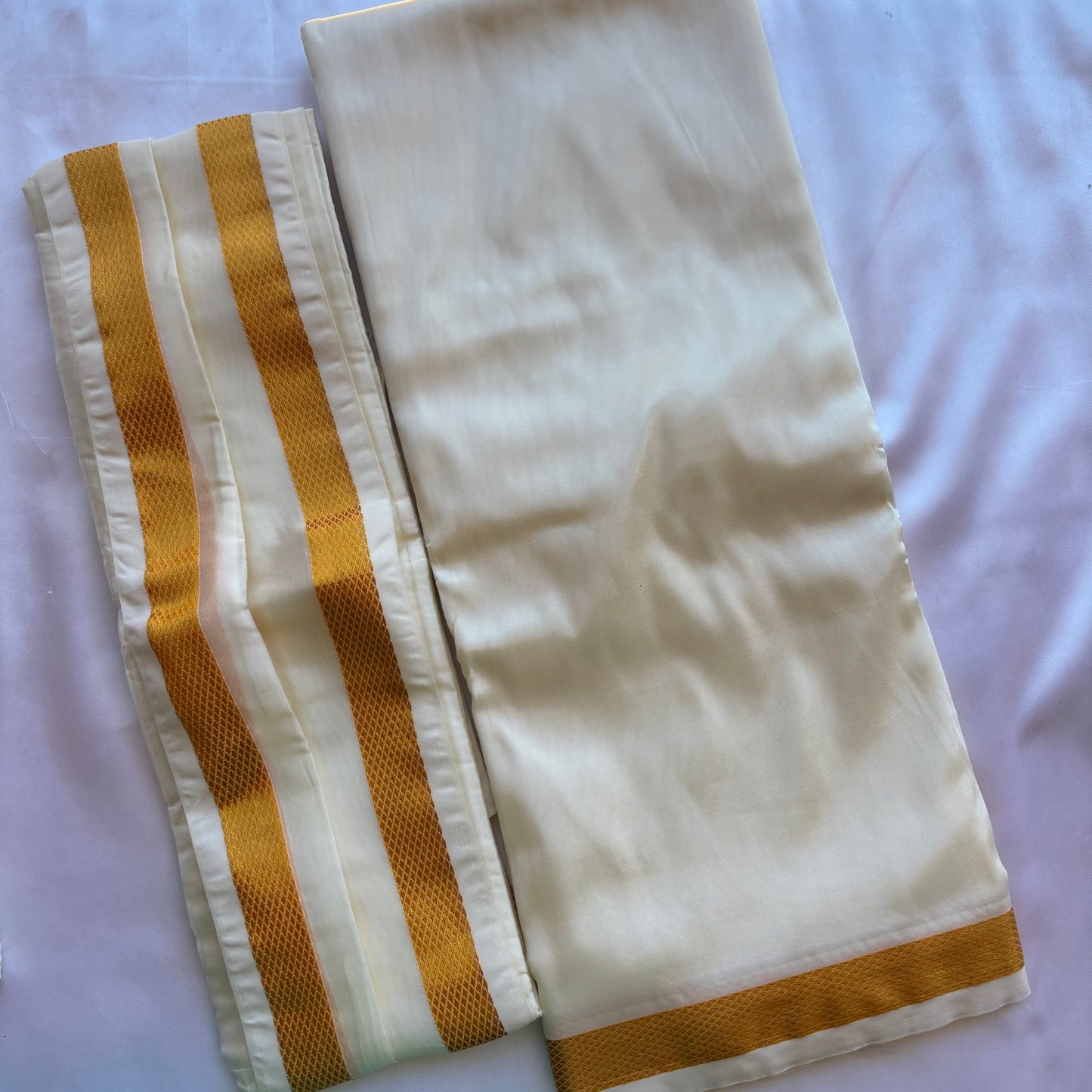 Premium Silk Veshti & Shirt Set with Angavasthiram