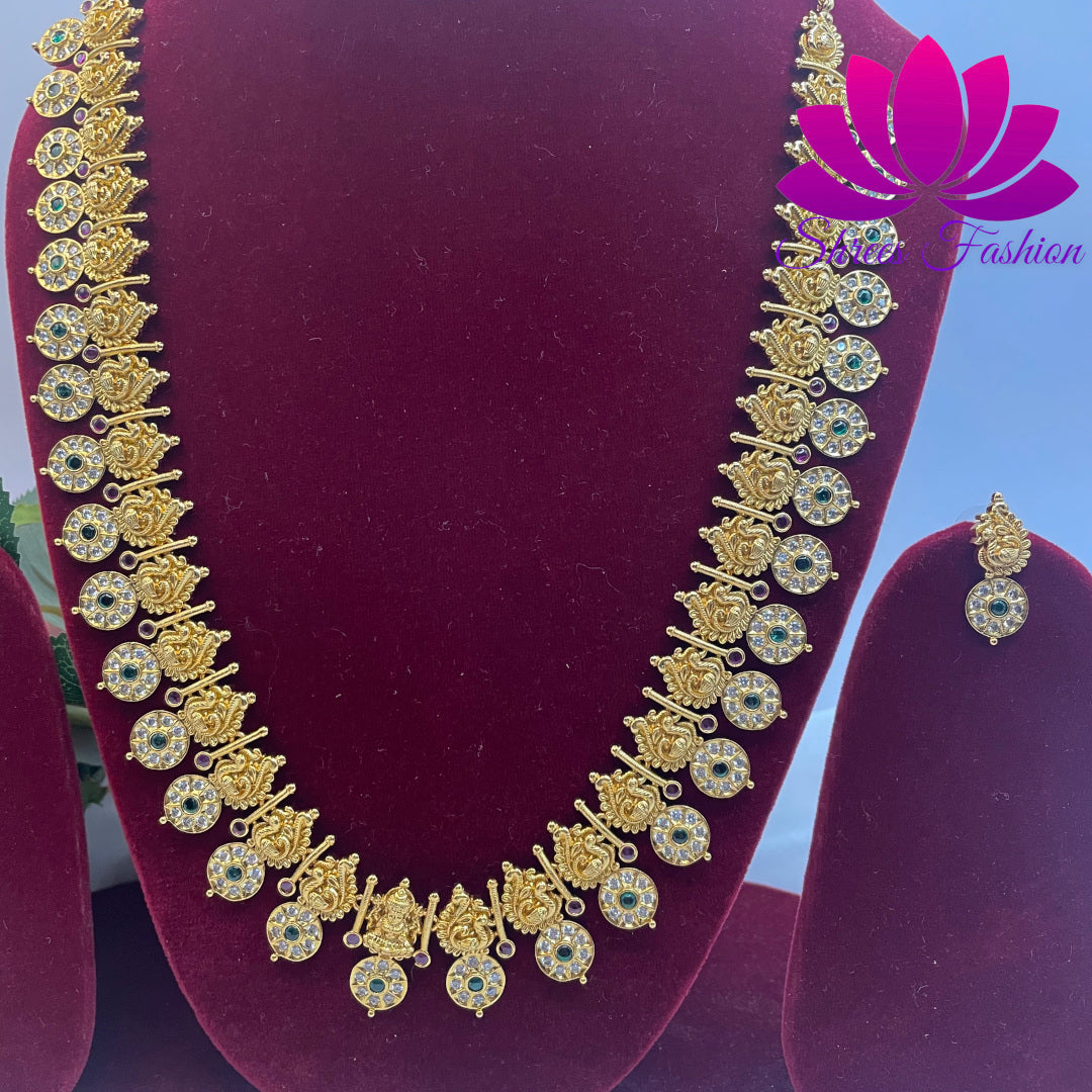 Eternal Radiance: Peacock-Inspired Chakra Necklace | Shrees Fashion