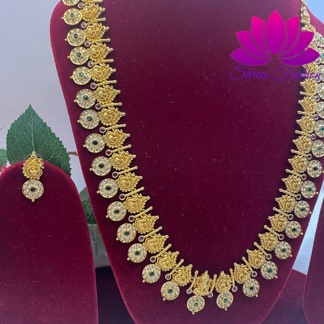 Eternal Radiance: Peacock-Inspired Chakra Necklace | Shrees Fashion